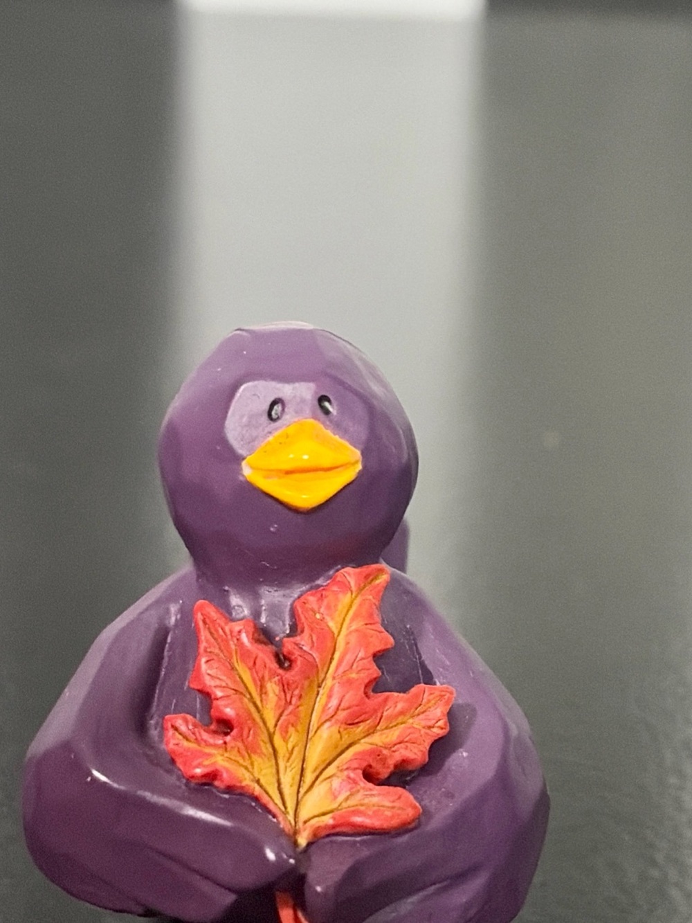 Autumn Daydream Purple Bird Shelf Sitter Resin Figurine 3.5” x 2” - Picture 2 of 6